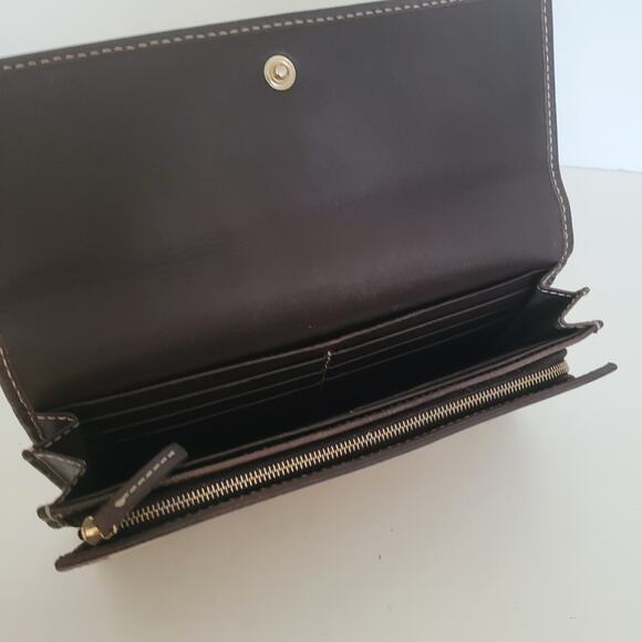 GUCCI Signature Envelope Wallet GG Canvas Lovely Heart Brown Tan Clutch Large - Picture 3 of 8